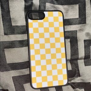 yellow checkered board phone cases